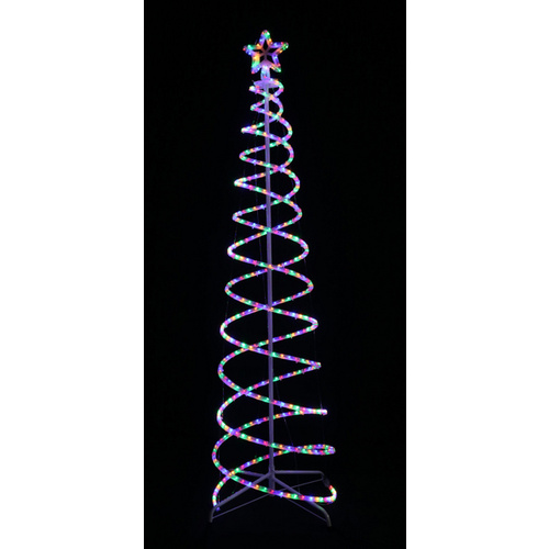 1.8m LED Multi Rope Light Spiral Tree