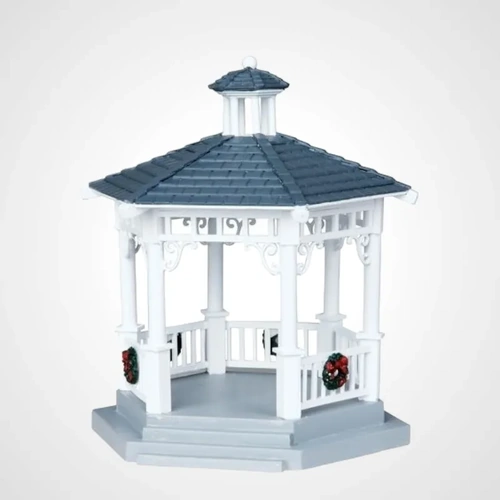 Lemax Plastic Gazebo with Decorations -PREORDER FOR 2025