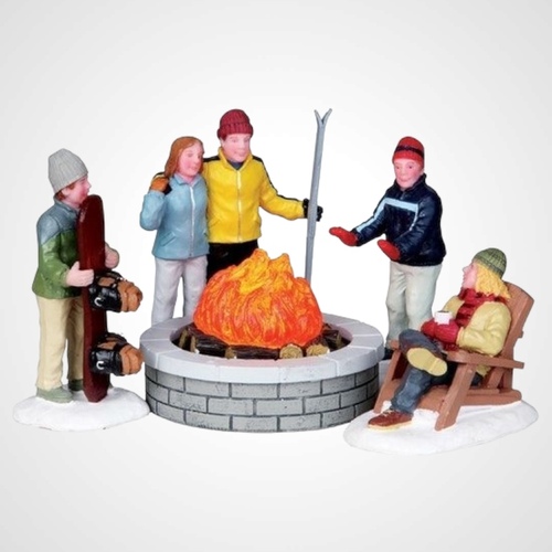 Lemax Fire Pit, Set of 5 