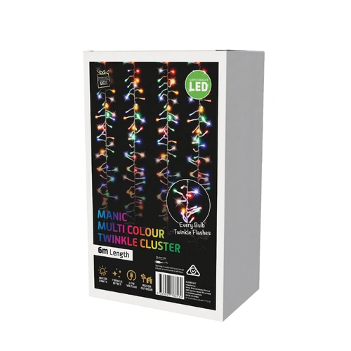 6M Multi Flashing Cluster Strings - PREORDER