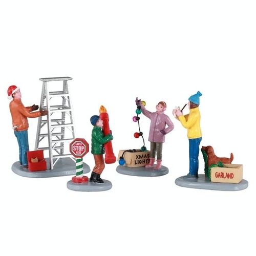Lemax Getting Ready To Decorate, Set of 4-Avail August 2025