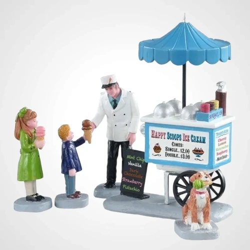 Lemax Happy Scoops Ice Cream Cart, Set of 5 Avail August 2025