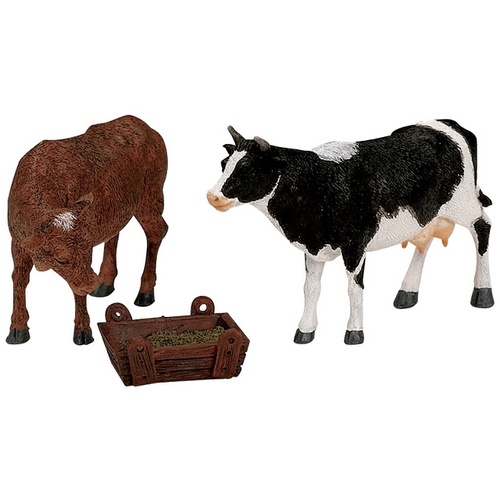 Lemax Feeding Cow and Bull 