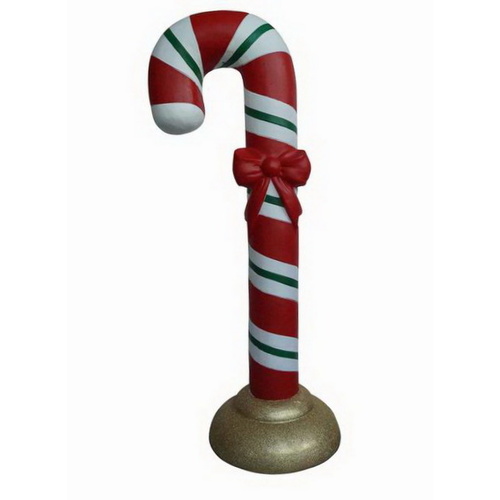 42" Resin Candy Cane on Stand