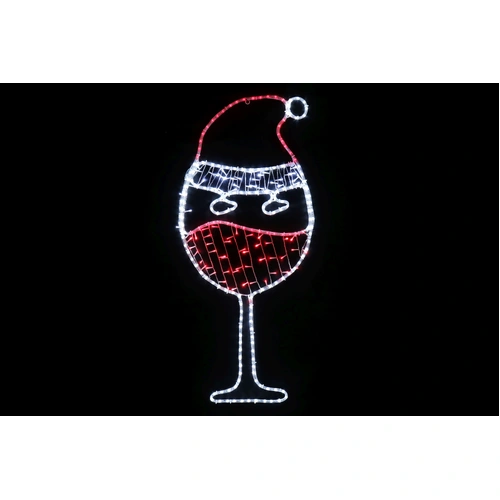 Santa Wine Glass Motif- see video