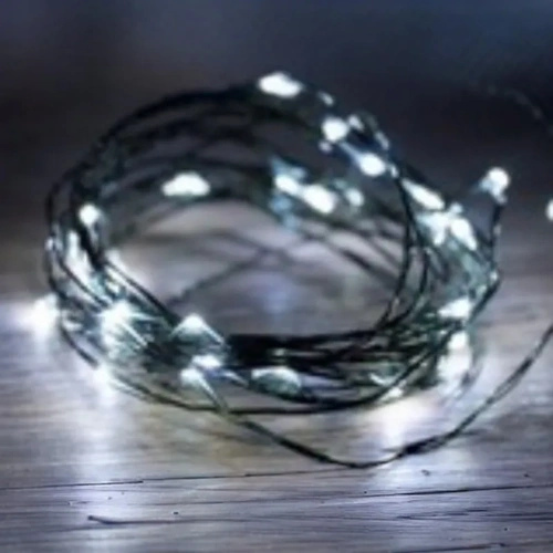 10M White Battery Wire String