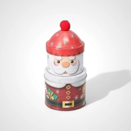 2 Layer Santa Storage Tin 
