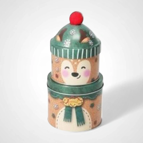 2 Layer Bear Storage Tin 