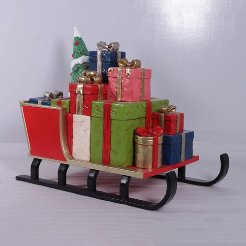 Resin Sleigh with Gifts