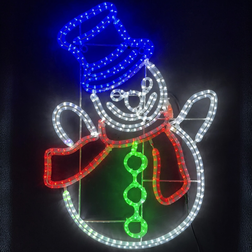 Large LED Snowman Rope Light Motif