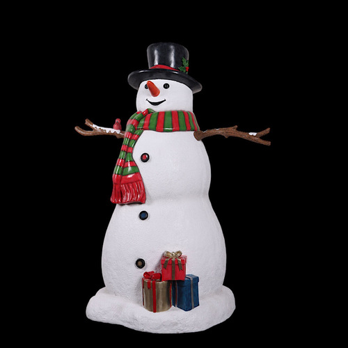Resin Snowman with Presents 