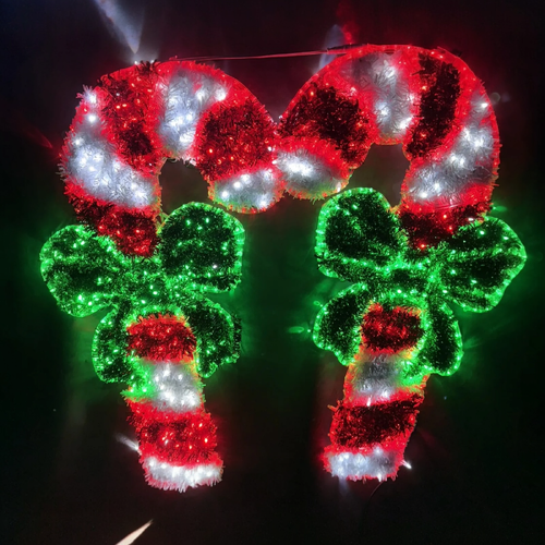 113cm Double Candy Canes Rope Light Motif 