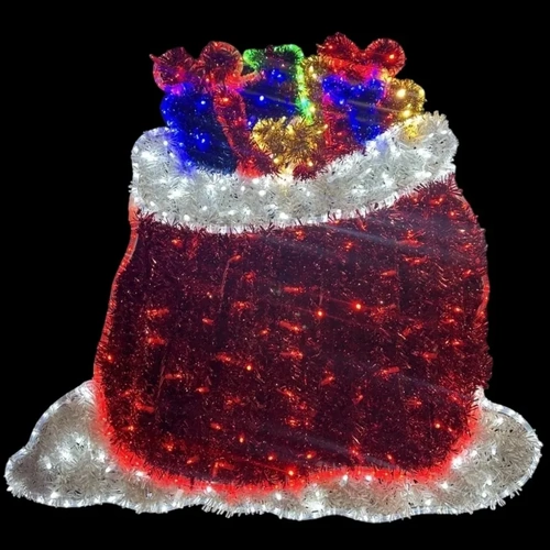 Santa Sack with presents Rope Light Motif