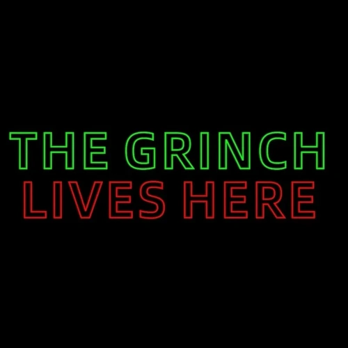The Grinch Lives Here Rope Light Motif 