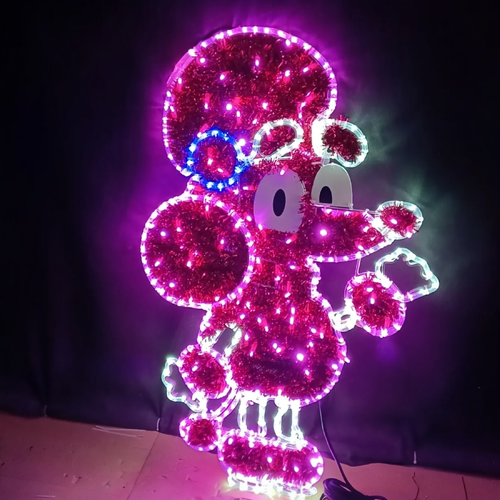 Pink Poodle Rope Light Motif 