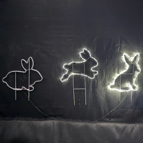 Hopping Easter Rabbit Rope Light Motif (3 motifs) - see video