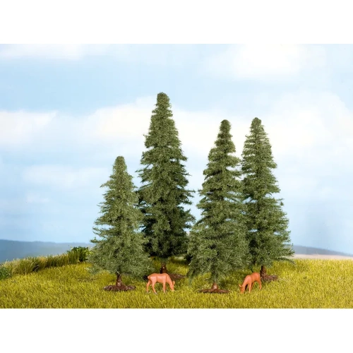 Noch 25232 Fir Trees - set of 4 - HO Scale