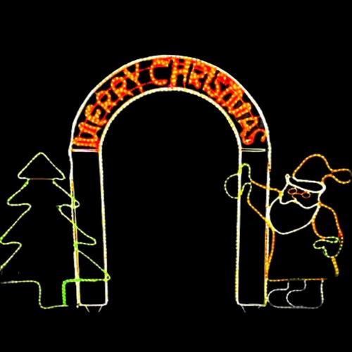 Merry Christmas Arch Rope Light Motif 
