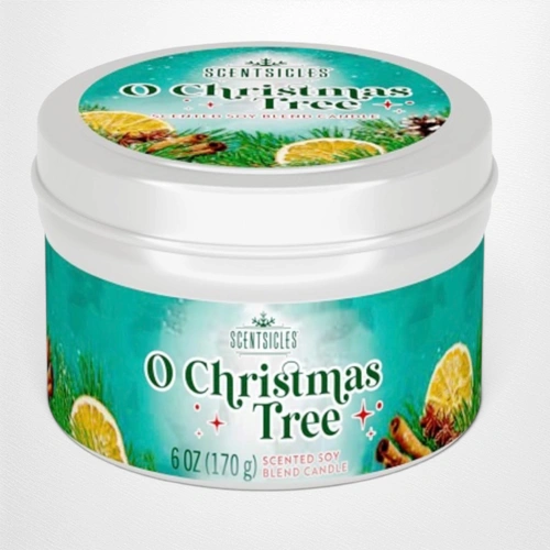 Scentsicle 6oz Candle Tin O'Christmas Tree