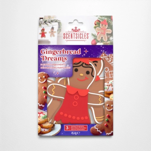 Scentsicle Ornament Hangers - Gingerbread Dreams
