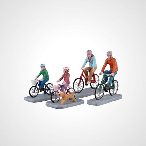 Lemax Family Bike Ride Set of 4 -