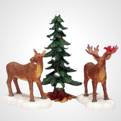Lemax Mr and Mrs Moose, set of 3