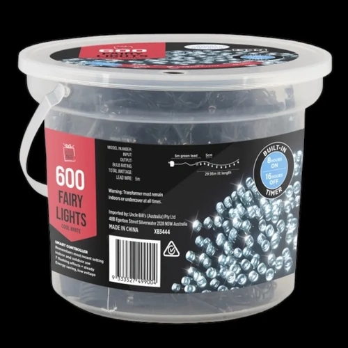 29.95m Cool White Strings with 600 bulbs