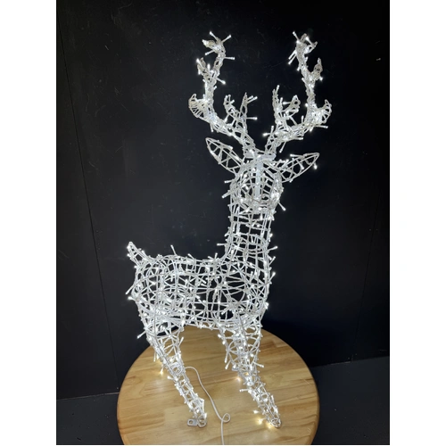 3D White Reindeer 1.2m high.