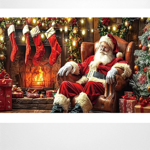Santa Christmas Garage Door Banner