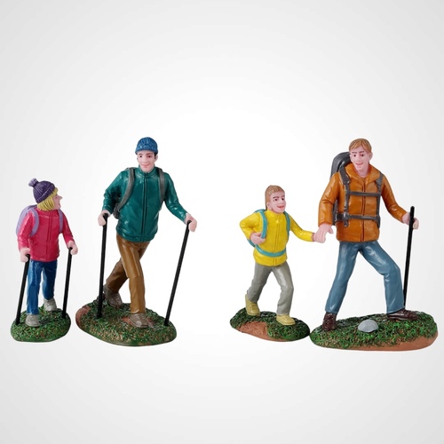 Lemax Father & Daughter Hikers Set of 4- Avail Aug 2024