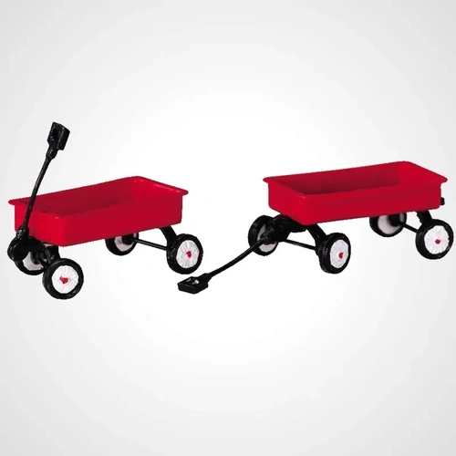Lemax Red Wagons Set of 2