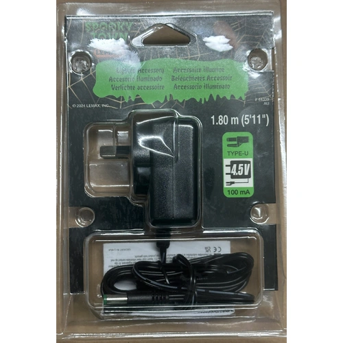 Lemax POWER ADAPTOR, 4.5V 100mA, BLACK, 1-OUTPUT, SAA