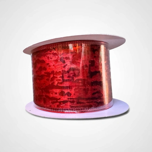 Red Velour Ribbon w/Glitter Detail B