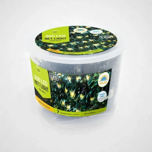 Warm White Solar Net Light 5m x 1.3m