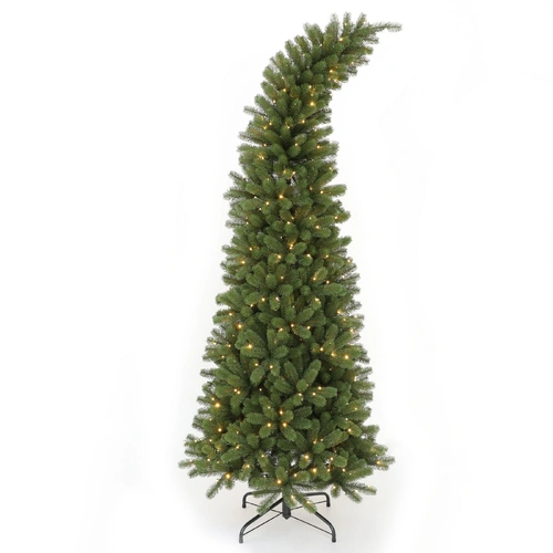 8 Foot Grinch Bent Green Pre-Lit Christmas Tree (dual colour)