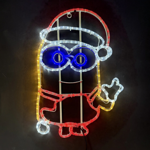 Warm White/Red Minion Waving Rope Light Motif 