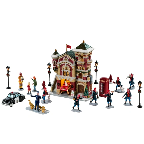 Lemax 2025 Fire Station Scene Set XV - PREORDER FOR 2025