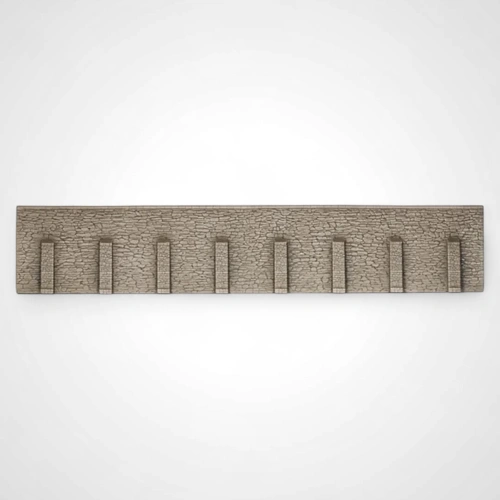 NOCH 58067 Retaining Wall, Extra Long HO Scale - Natural Stone