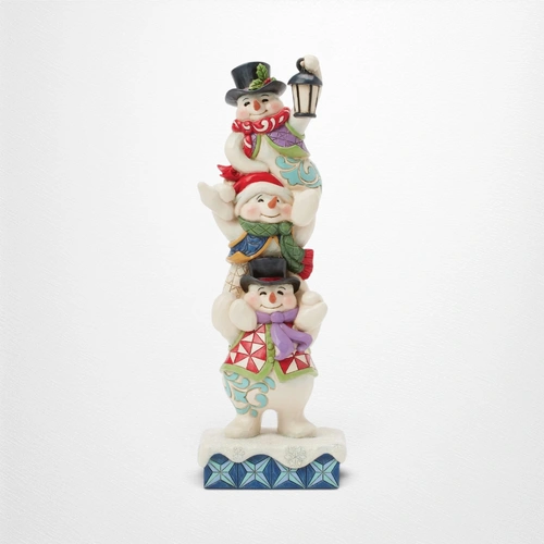 The More the Merrier Snowmen Collection Stacked Snowmen Figurine