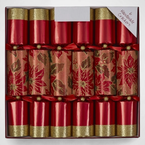 6pk 12” “Glittery Poinsettia ” Bonbons