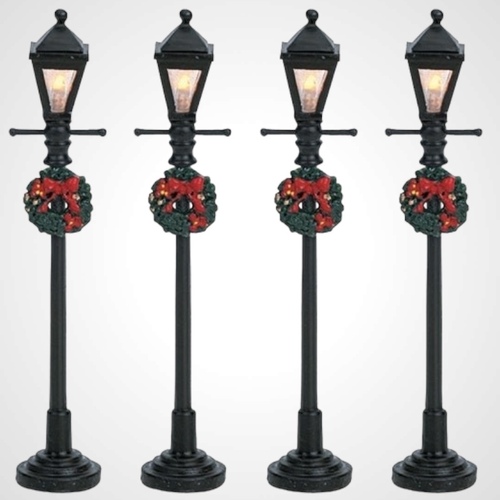 Lemax Gas Lantern Street Lamp, Set of 4-Available Aug 2024