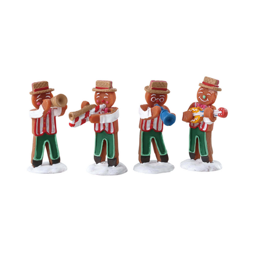 Lemax Gingerbread Jazz Set of 4- Available August 2024