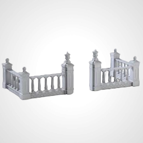 Lemax Plaza Fence, Set of 4- Available August 2024