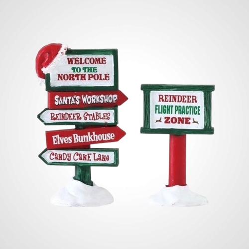 Lemax North Pole Signs, Set of 2 