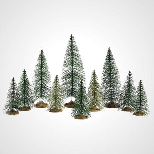 Lemax Needle Pine Trees - Set of 10