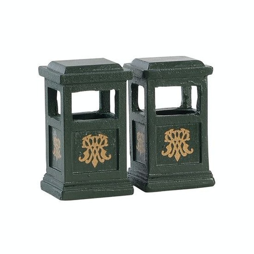 Lemax Green Trash Can, Set of 2 - taking orders for 2022