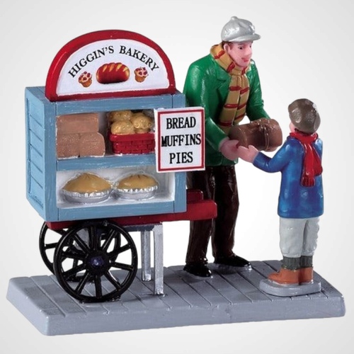 Lemax Delivery Bread Cart 