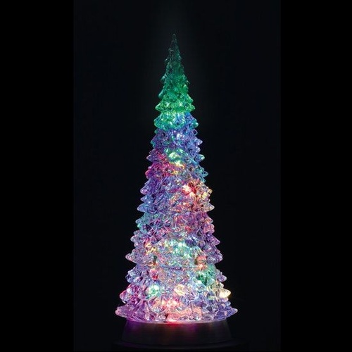 29cm Tall Crystal Lighted Tree - 5 Changable Colours 