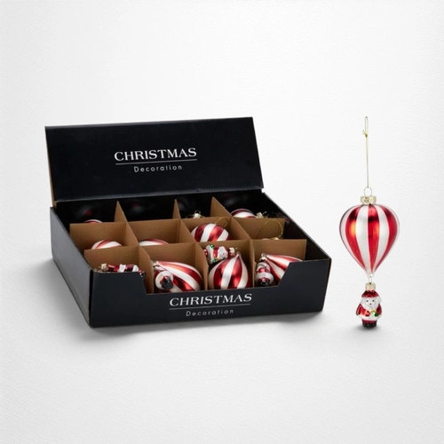 Candy Striped Hot Air Balloon Hanging Deco