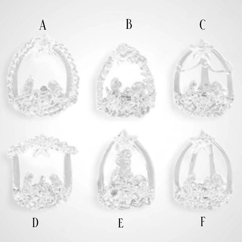 Glass Hanging Nativity Ornament A 